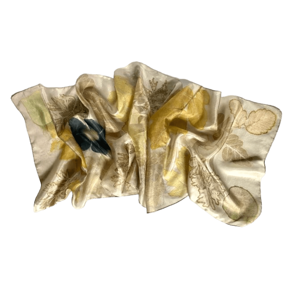 Lightweight Green Silk Scarf 23109 marian may textile art