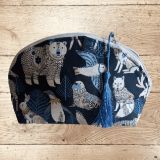 Domed make up bag, wildlife theme