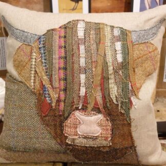 Appliqued Highland Cow Cushion