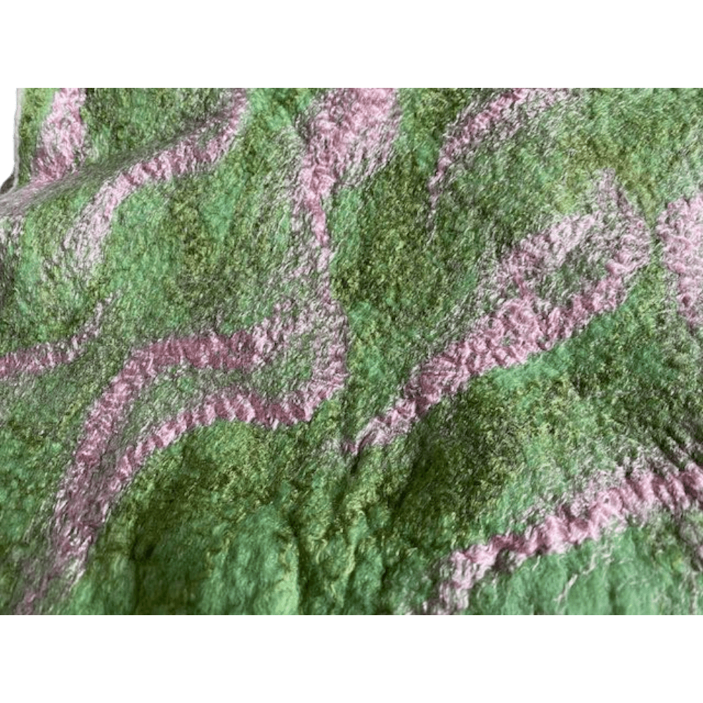 Vintage Rose neckwarmer wool and silk marian may textile art