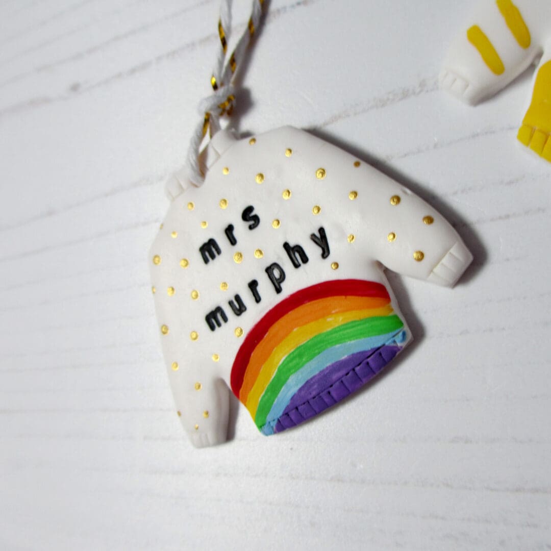 Teacher's Gift Personalised Jumper decoration - Image 4
