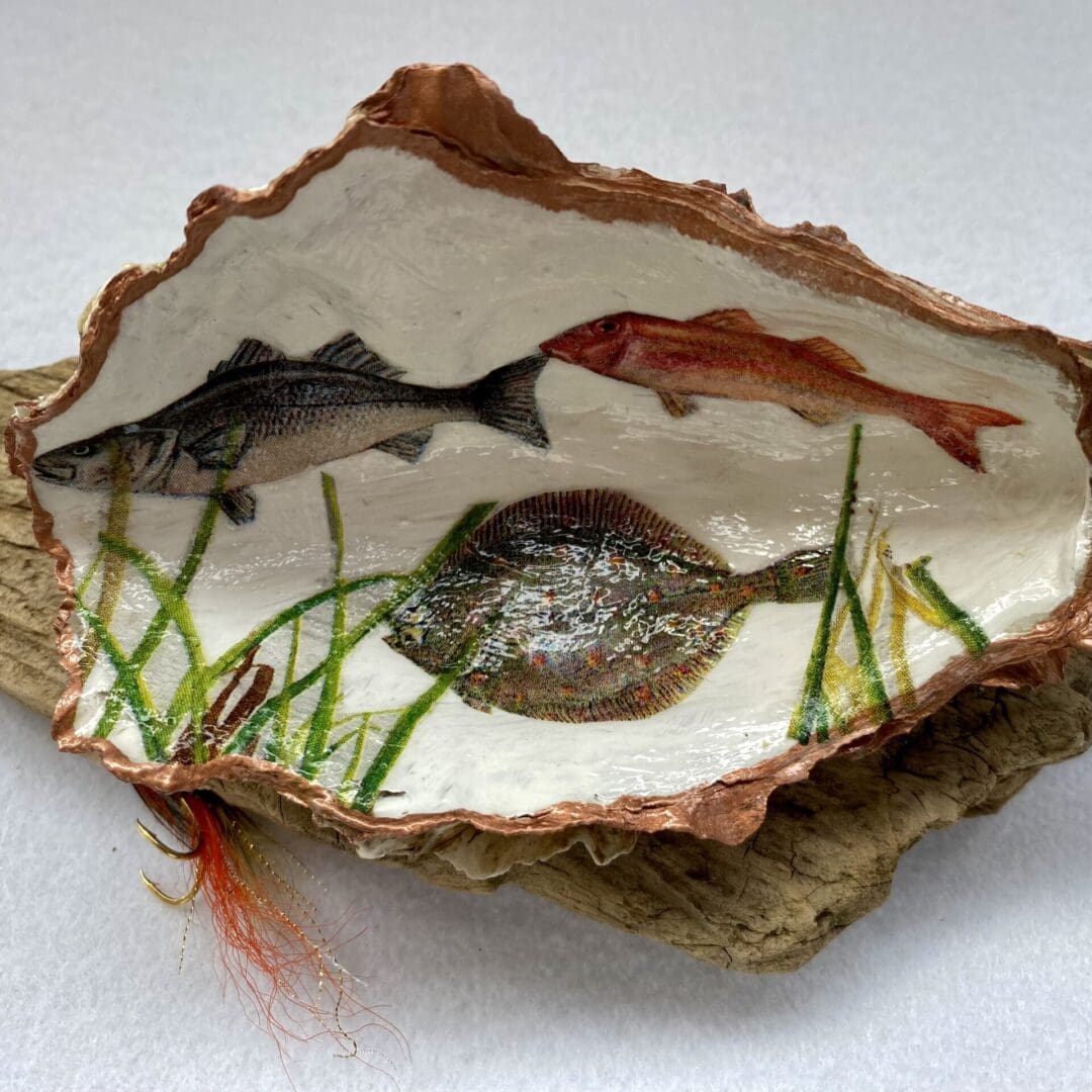 A handcrafted Decoupaged Oyster Shell - Image 2