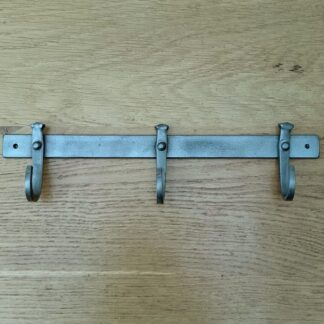 hook rack with 3 hooks made by a blacksmith.