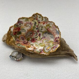 A Large handcrafted Decoupaged Oyster Shell