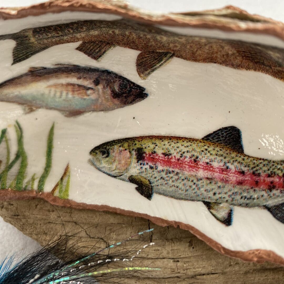 A handcrafted Decoupaged Oyster Shell - Image 2