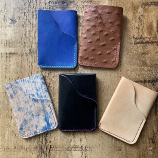 Italian leather, one piece, handcrafted wrap cardholders