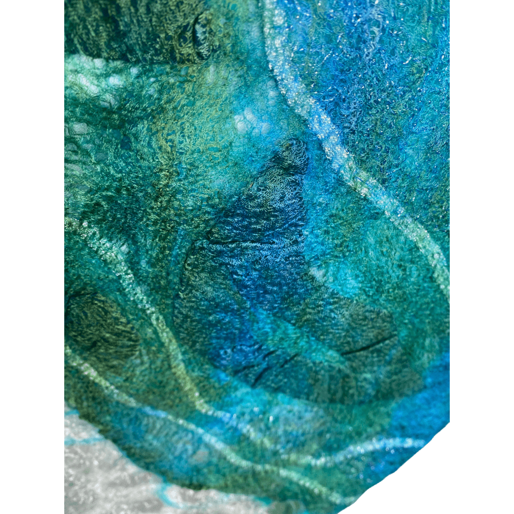 Breaking Wave Shawl Wool and Silk - Image 7