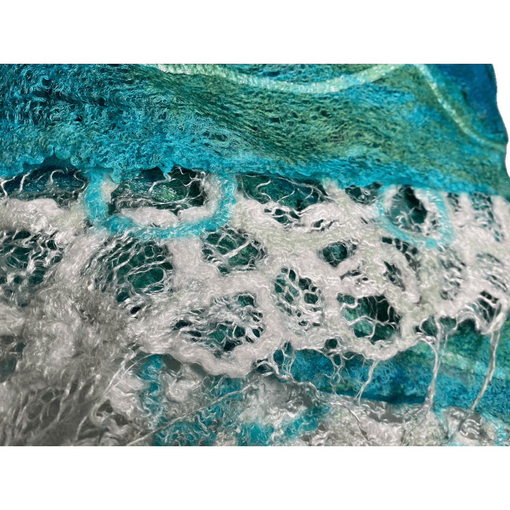 Breaking Wave Shawl Wool and Silk - Image 5