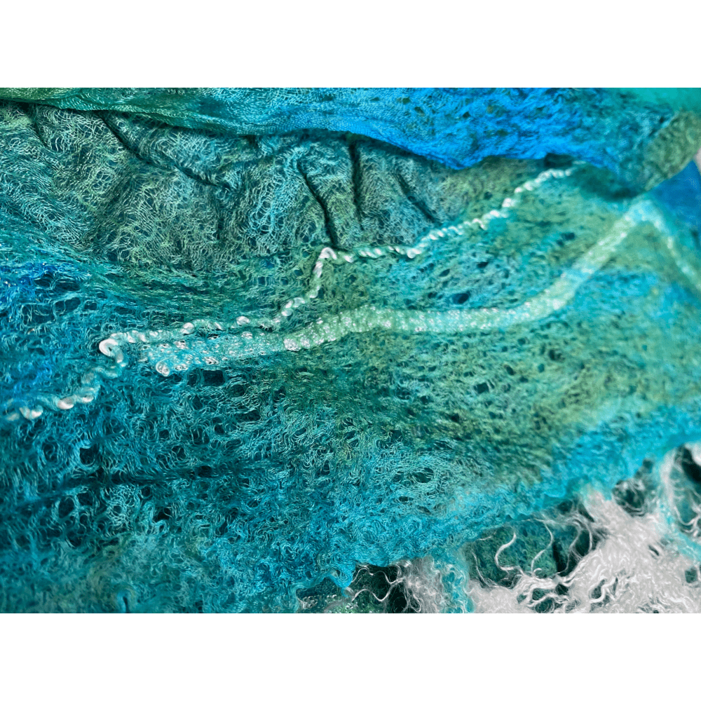 Breaking Wave Shawl Wool and Silk - Image 6