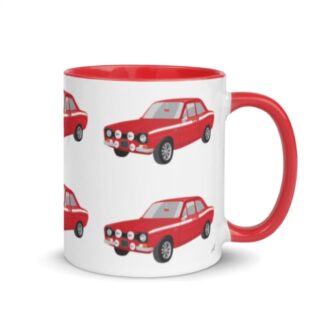 Ford Escort Mk 1 Mexico Coffee mug Tea mug Homeware Gift. Classic Car Retro Car. Gift for him. From Original illustration By Lidia Ranns