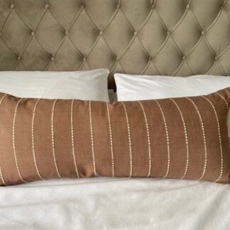 light brown striped lumber pillow cover, extra long tan cushion covers