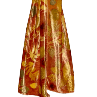 peach-melba-silk-velvet-scarf-botanically-printed-leaves-flowers-marian-may-textile-art