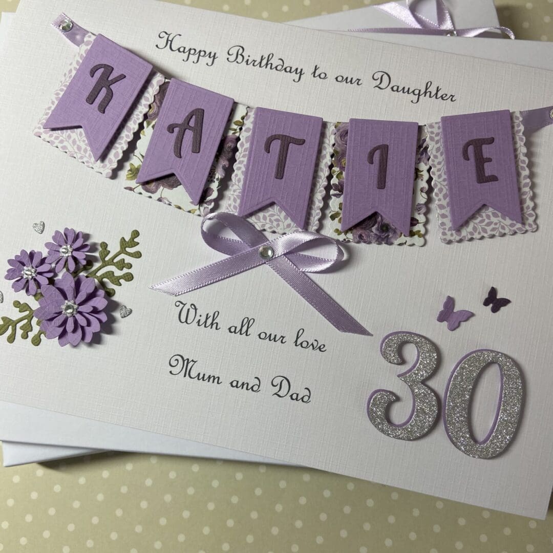 Personalised Handmade Birthday Card Gift Boxed Any Age Daughter Granddaughter Mum Wife Sister 18 21 30 40 50 60 - Image 5