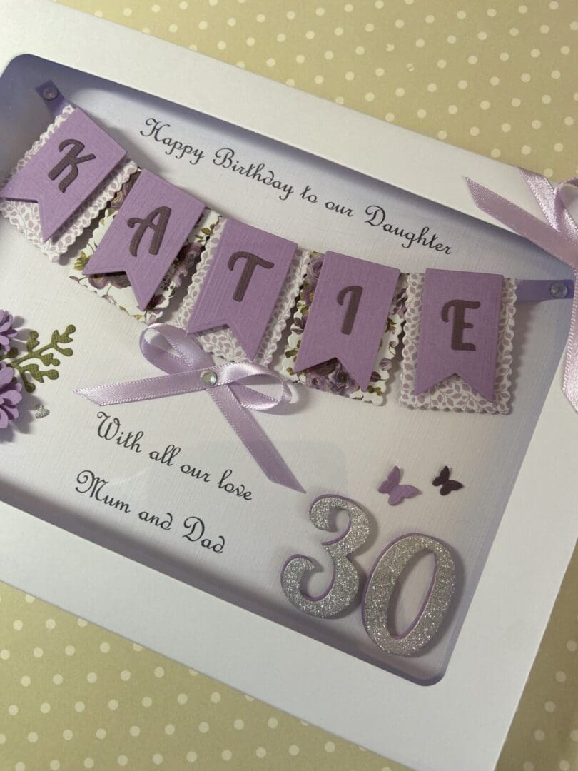 Personalised Handmade Birthday Card Gift Boxed Any Age Daughter Granddaughter Mum Wife Sister 18 21 30 40 50 60 - Image 8