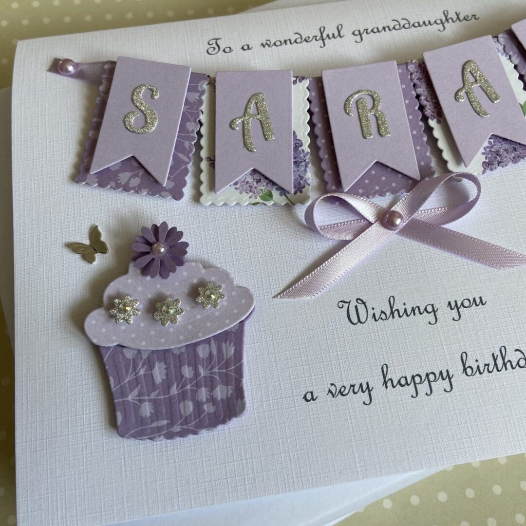 Personalised Handmade Birthday Card Gift Boxed Any Age Daughter Granddaughter Mum Wife Sister 18 21 30 40 50 60 - Image 2
