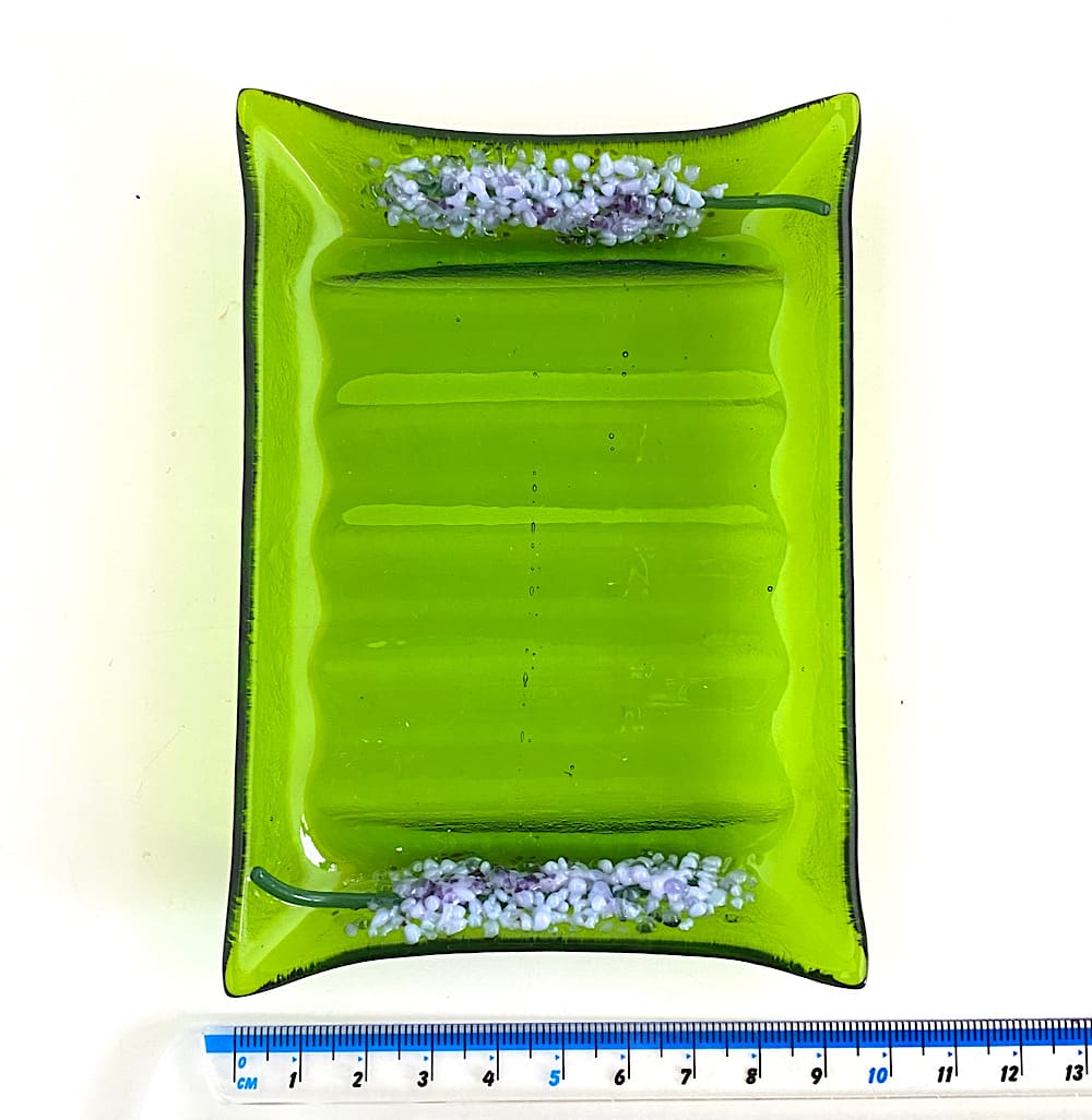 Soap Dish And Soap Set In Green and Lavender - Image 3