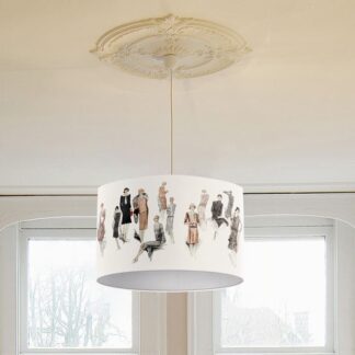 1920's fashion style lampshade vintage fashion print lamp shade