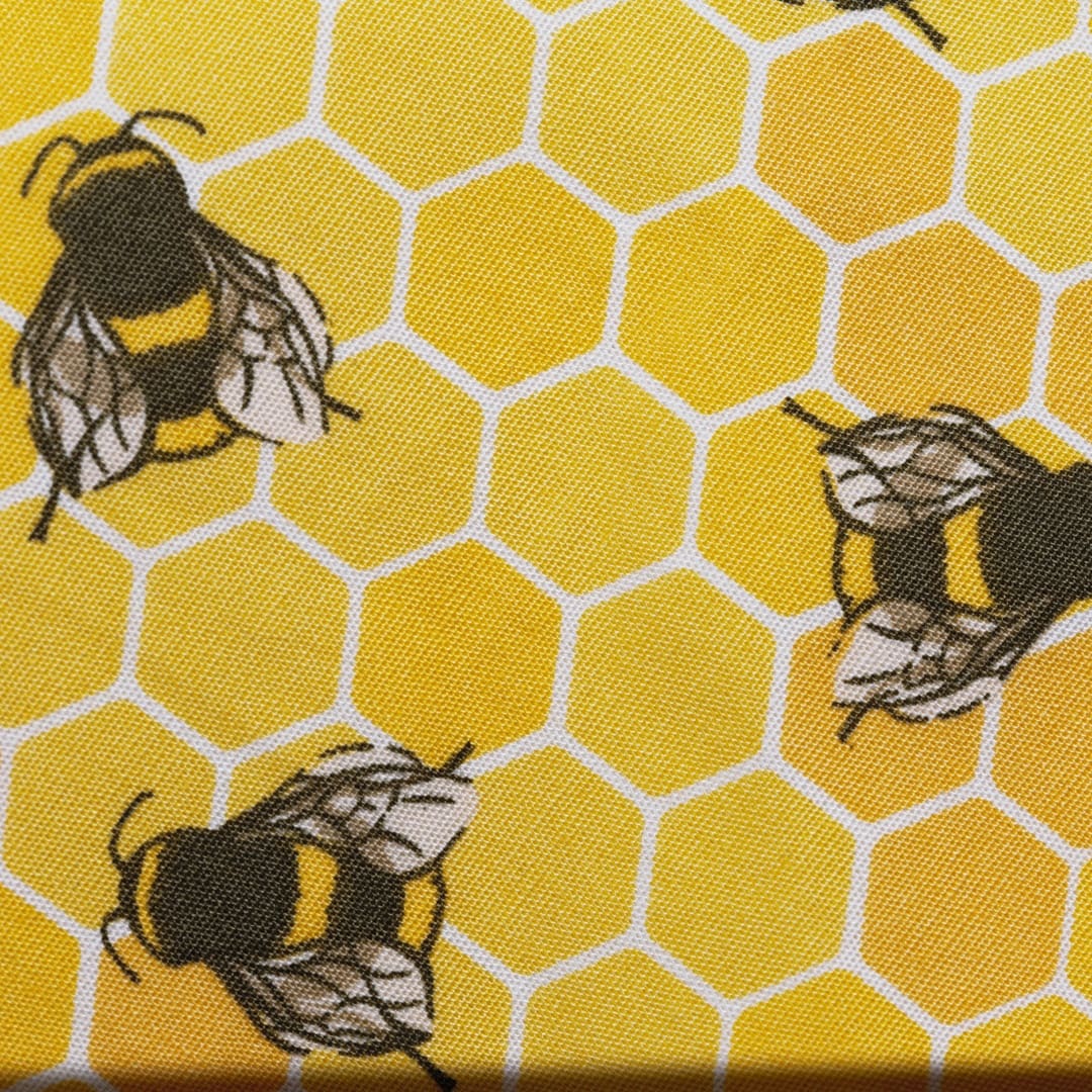 Yellow Bee and Honeycomb Luxury Shower Cap - Image 3