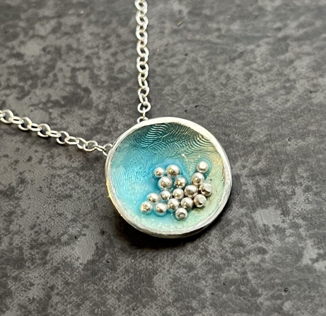 Enamel Silver Bubbles Pendant - Image 5