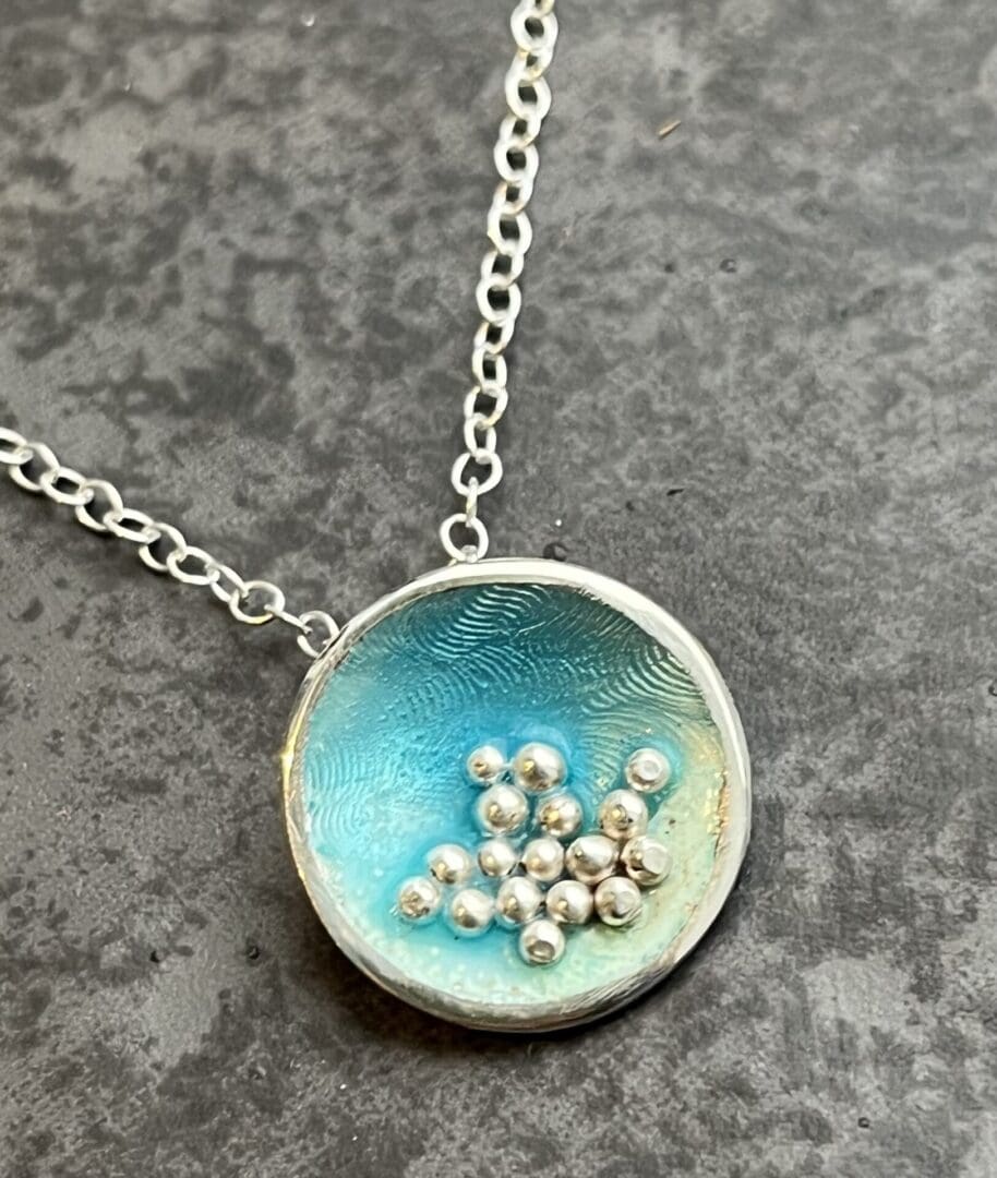 Enamel Silver Bubbles Pendant - Image 3