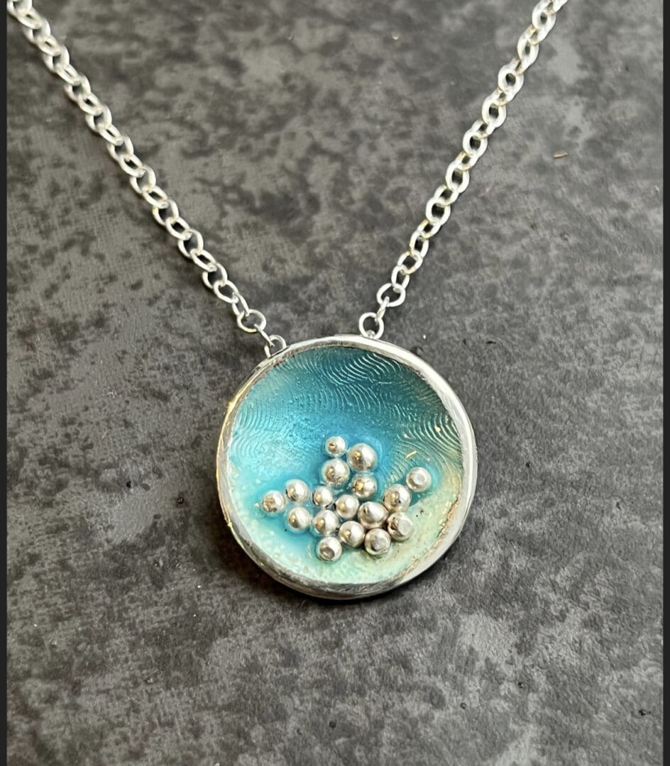 Enamel Silver Bubbles Pendant - Image 9