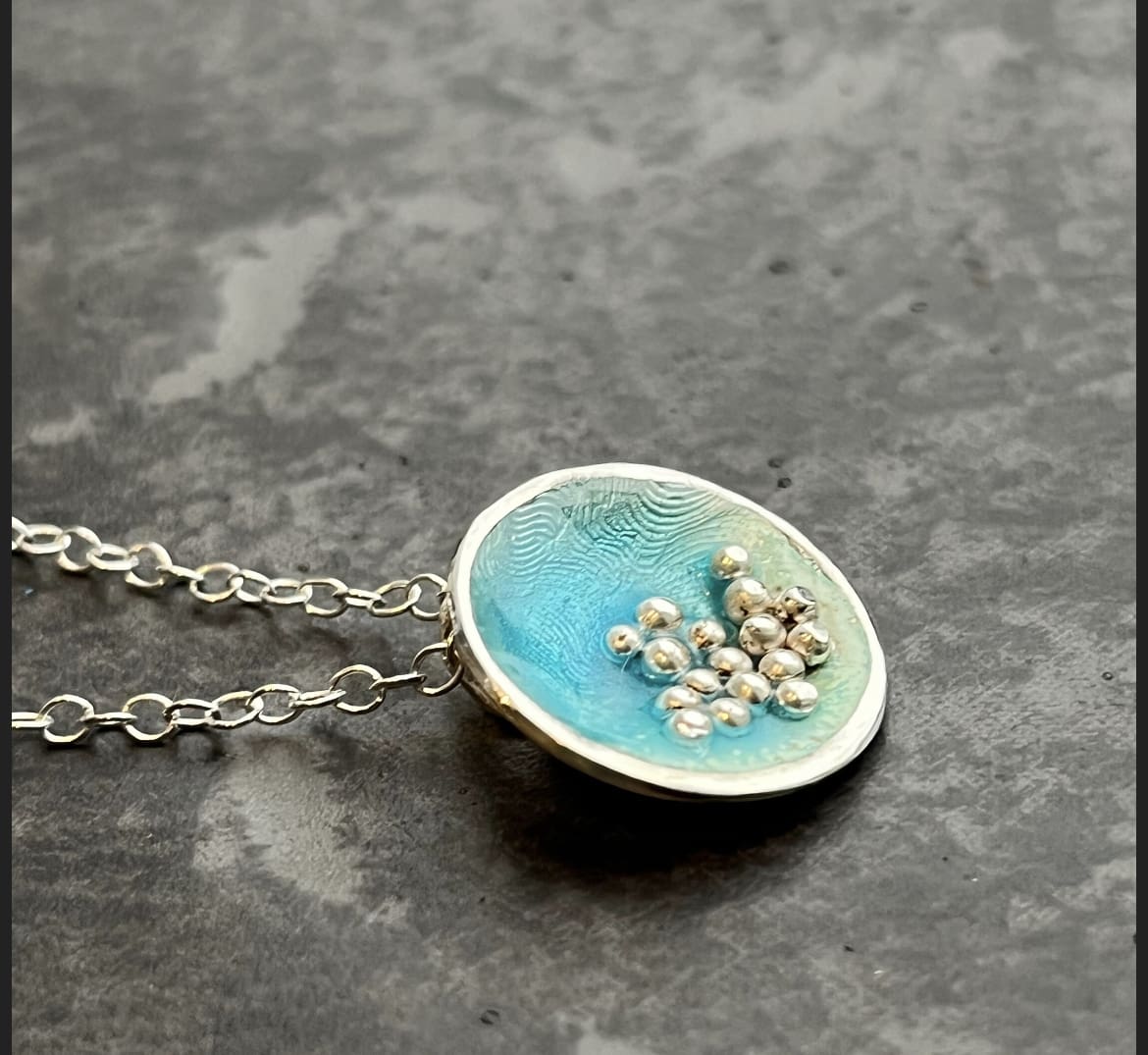Enamel Silver Bubbles Pendant - Image 6