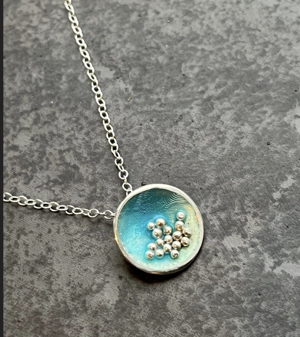 Enamel Silver Bubbles Pendant - Image 8
