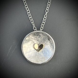Gold Heart Cup Pendant