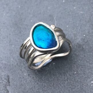 Enamel Silver Stack Ring