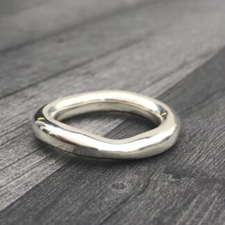 Chunky Silver Wave Ring