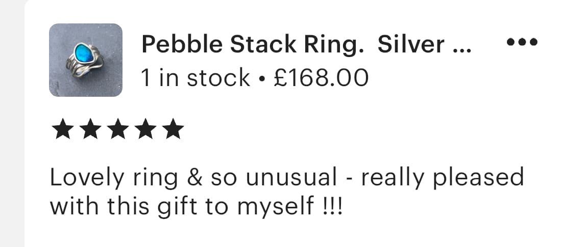 Enamel Silver Stack Ring - Image 6