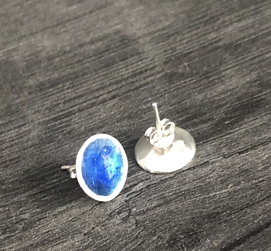 Blue Enamel Studs - Image 3
