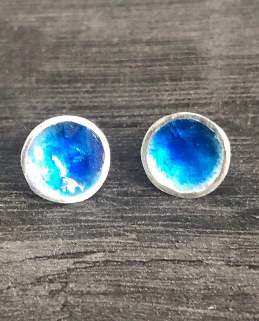 Blue Enamel Studs - Image 4