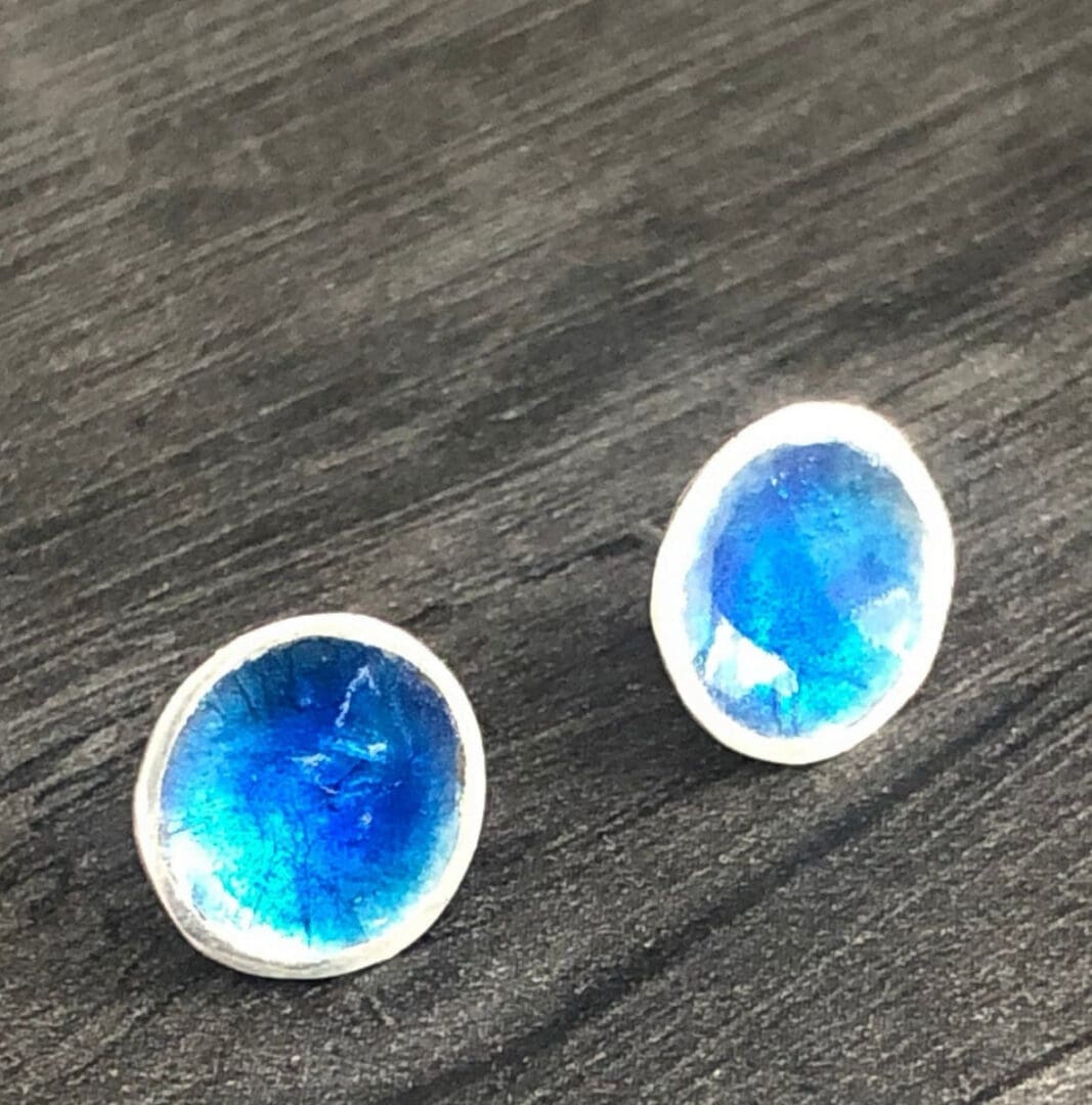 Blue Enamel Studs - Image 5
