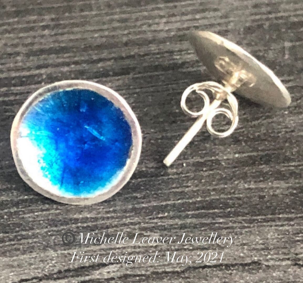 Blue Enamel Studs - Image 2