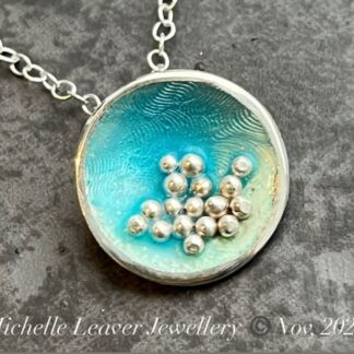 Enamel Silver Bubbles Pendant