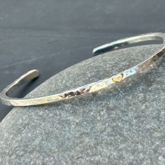 Gold Heart Cuff Bangle