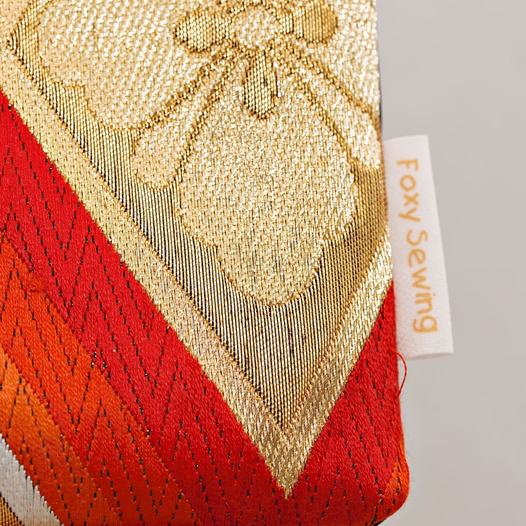 Autumn Colours Recycled Japanese Silk Kimono Clutch Purse - Image 4