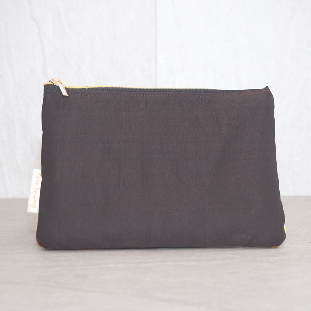 Autumn Colours Recycled Japanese Silk Kimono Clutch Purse - Image 2