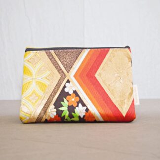 Autumn Colours Recycled Japanese Silk Kimono Clutch Purse