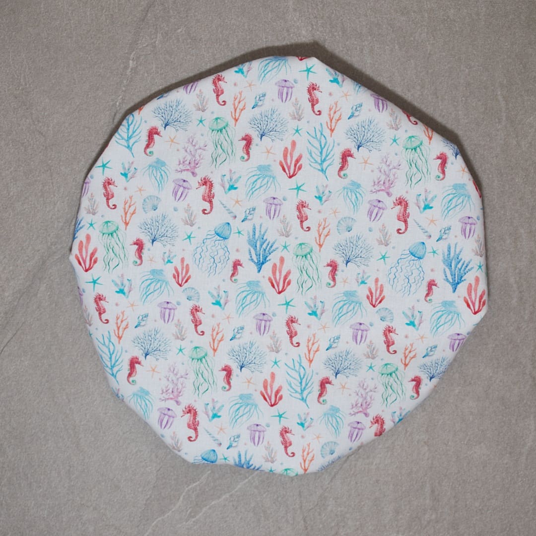 Seahorse and Jellyfish Luxury Shower Cap - Image 2