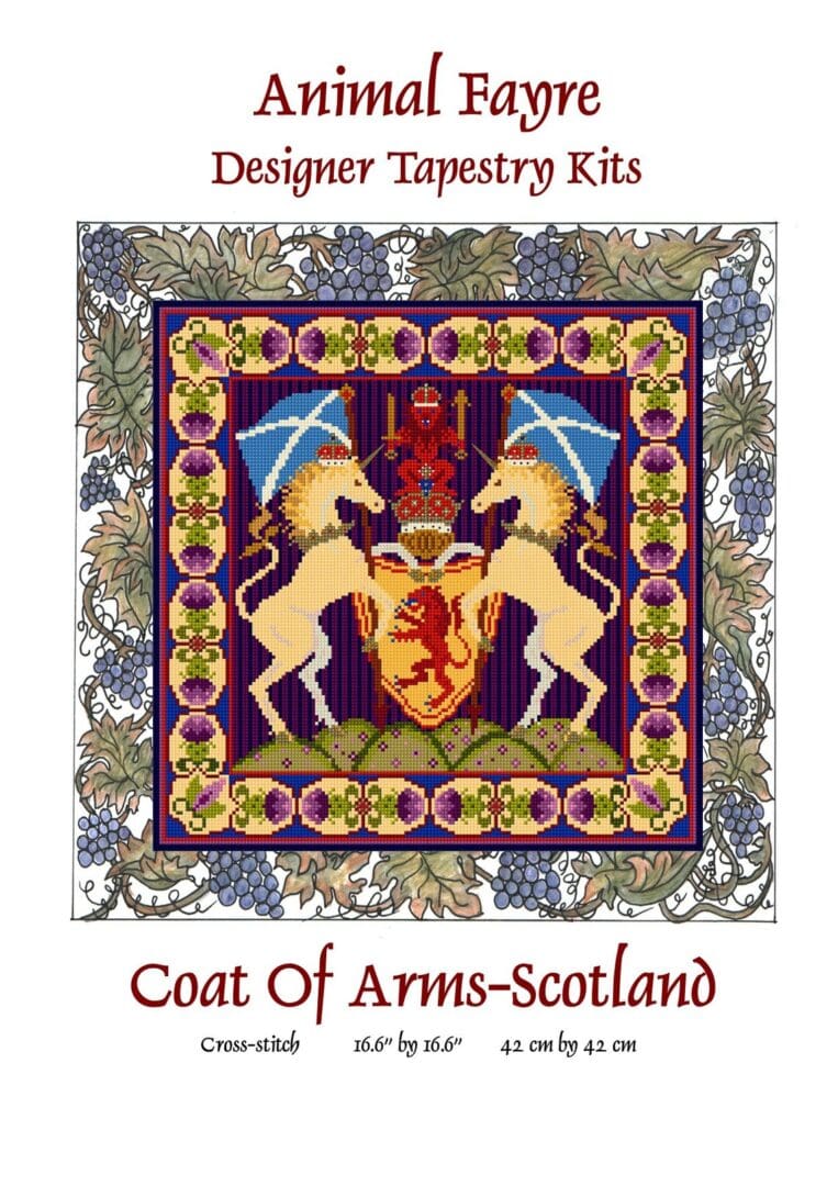 Scottish Coat of Arms Tapestry Kit Animal Fayre Designer Tapestry Kits 8