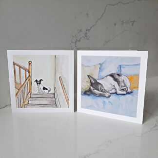 Pack of 2 Jack Russell Dog Blank Greetings Cards