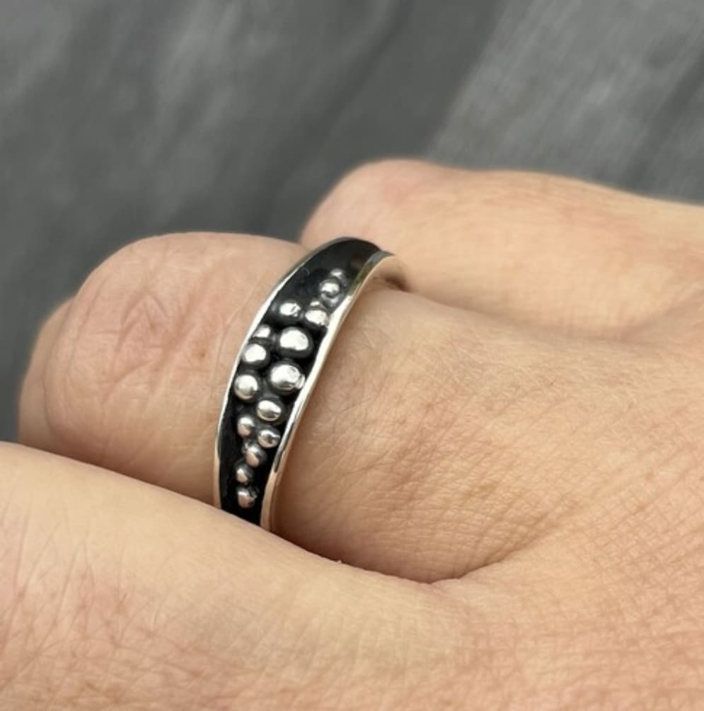 Silver Bubbles Freeform Ring - Image 2