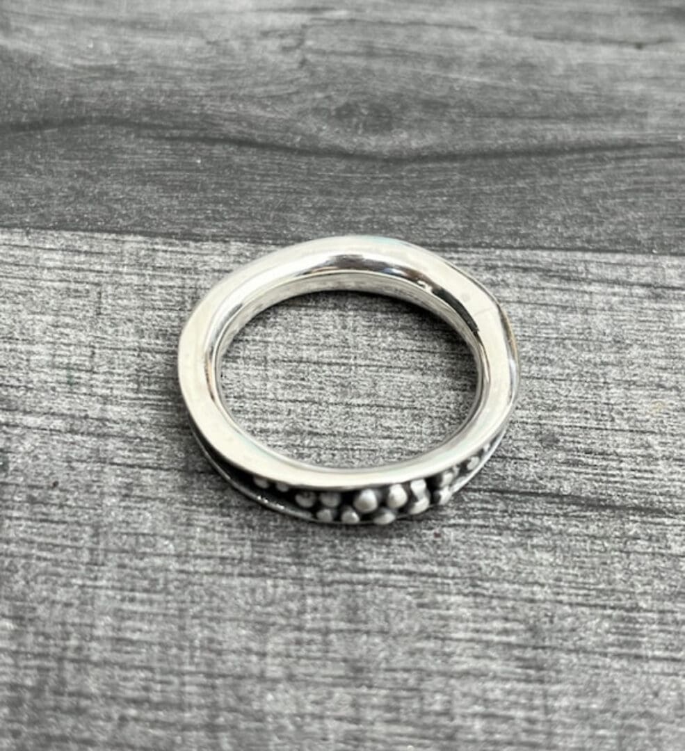 Silver Bubbles Freeform Ring - Image 6