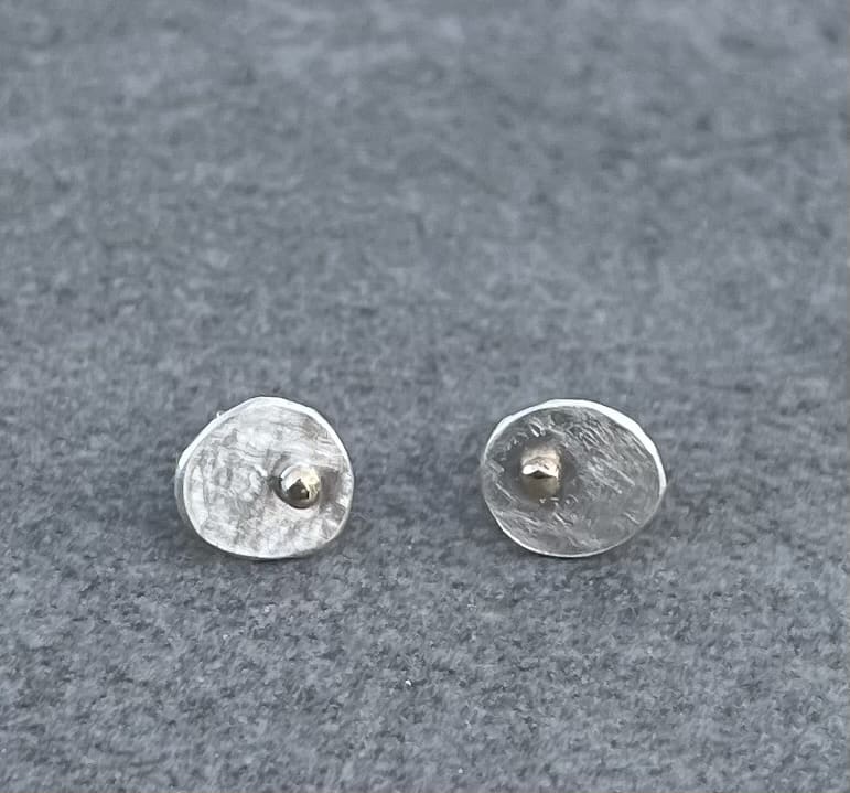 Gold Dot Pebble Studs - Image 7