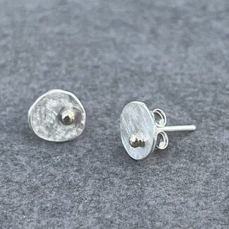 Gold Dot Pebble Studs