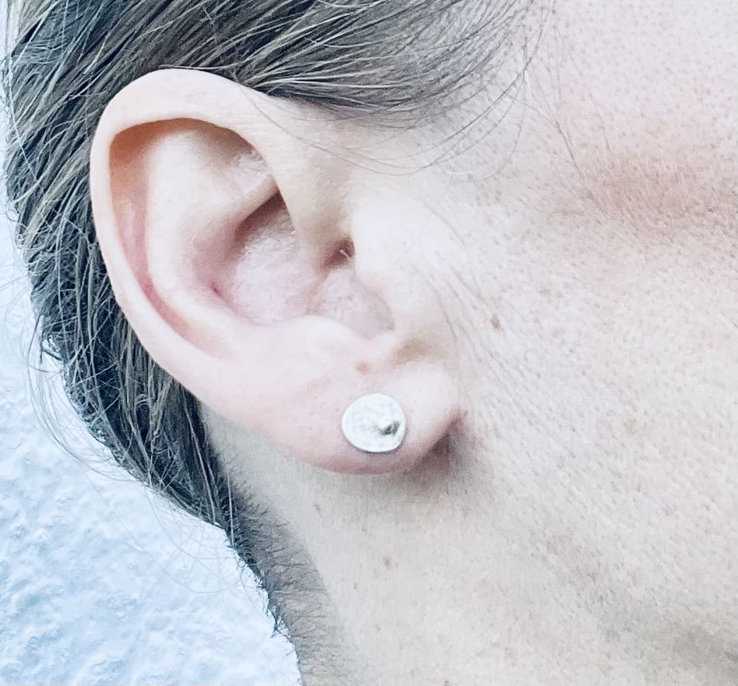 Gold Dot Pebble Studs - Image 2