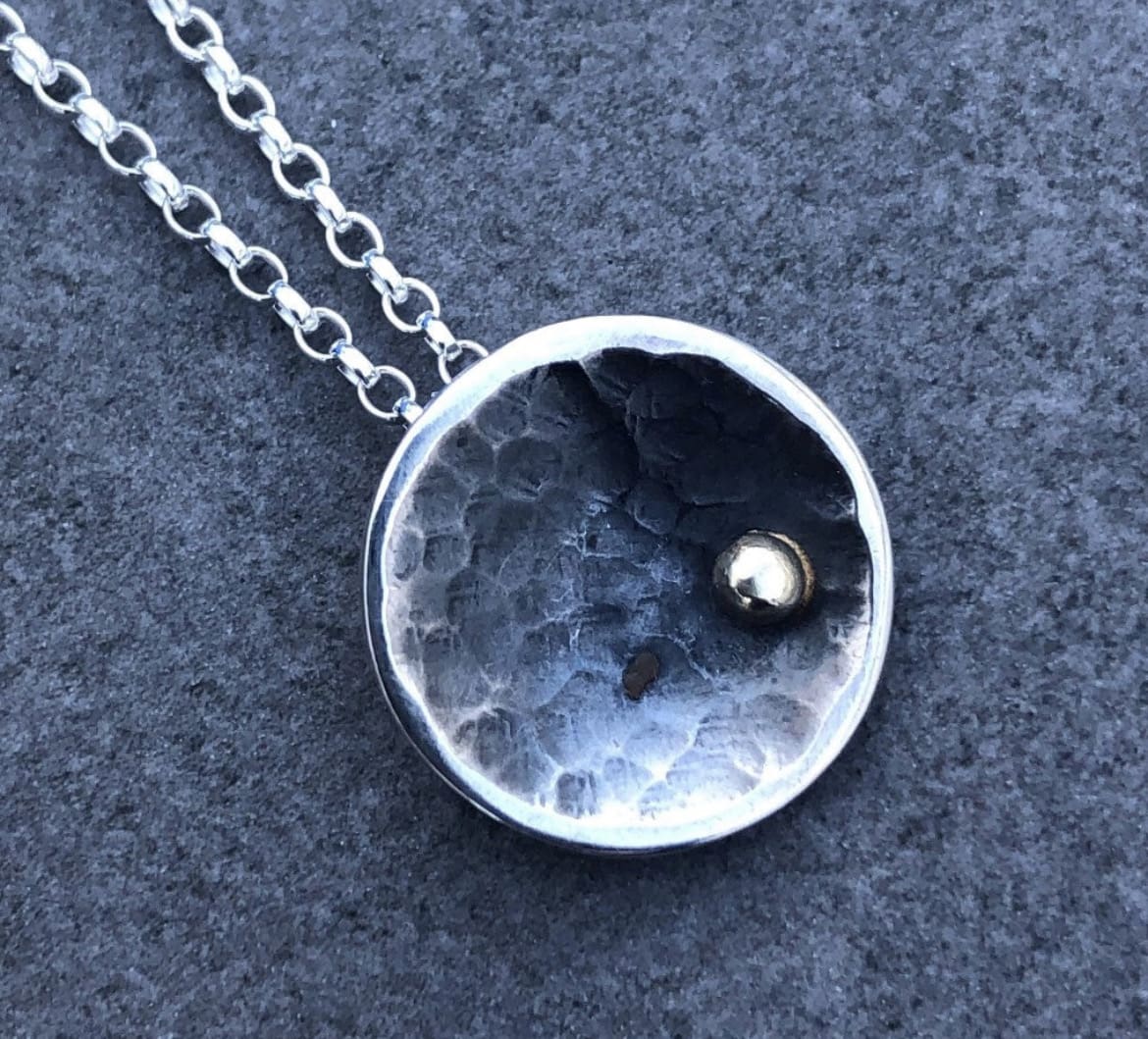 Round Oxidised Pendant