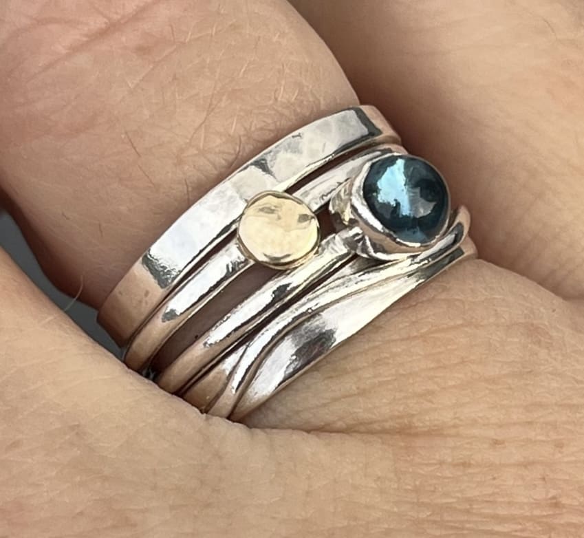 Blue Topaz Stack Ring